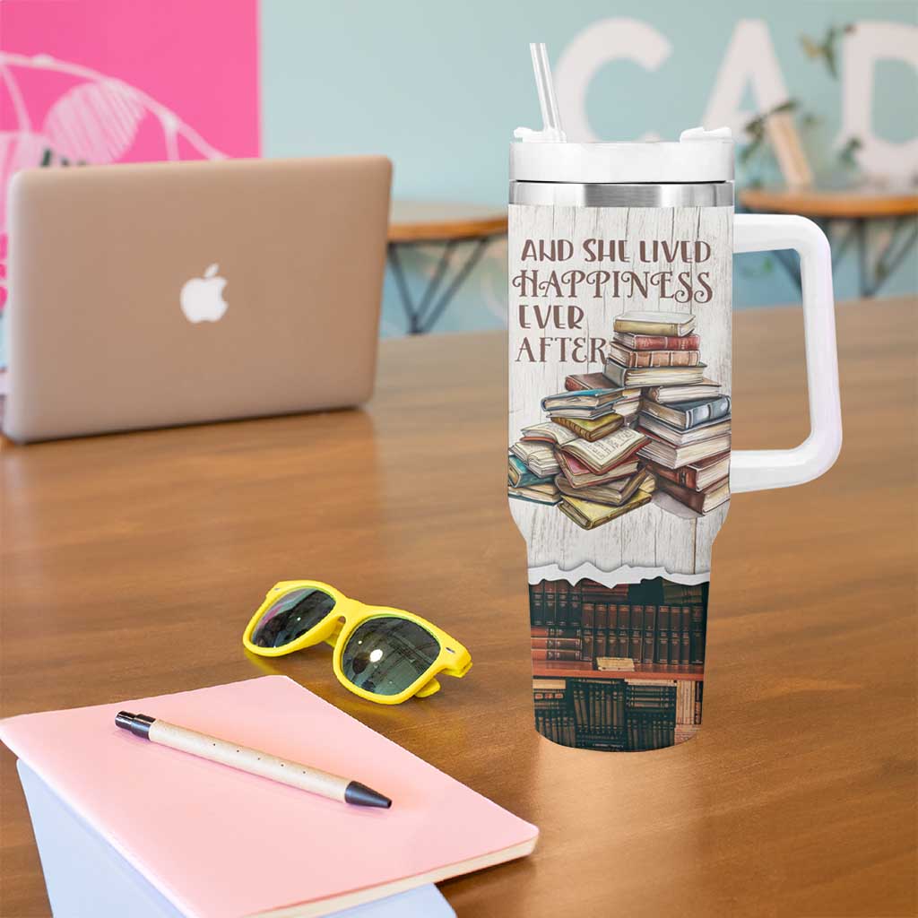 Book Lover Tumbler With Handle Just A Girl Who Loves Books - Wonder Print Shop