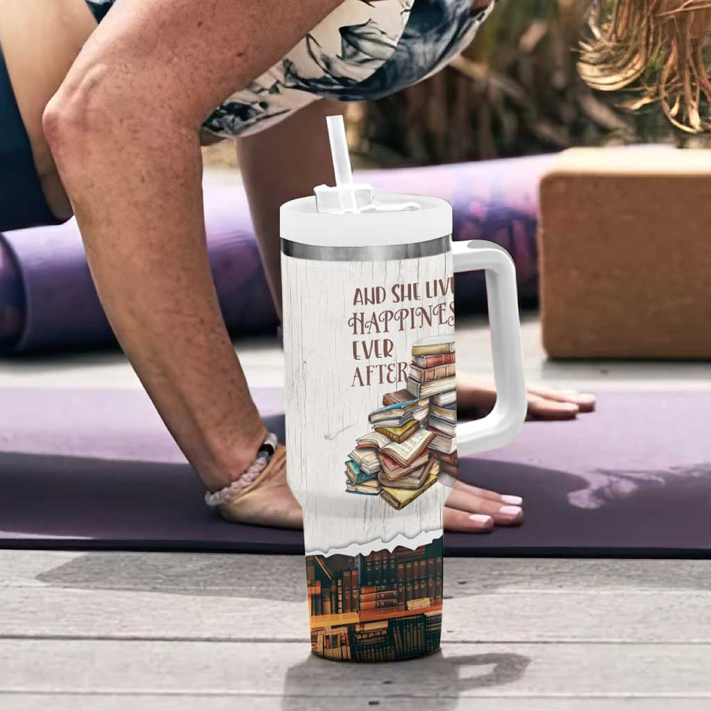 Book Lover Tumbler With Handle Just A Girl Who Loves Books - Wonder Print Shop