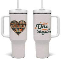 Book Lover Tumbler With Handle Just One More Chapter Vintage - Wonder Print Shop