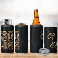 Year Of The Snake 2025 4 in 1 Can Cooler Tumbler Aesthetic Gold Snake Lucky - Wonder Print Shop