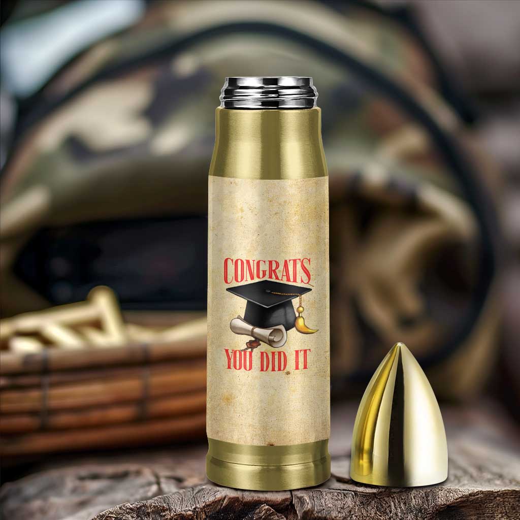 Personalized Graduation Gifts Bullet Tumbler Custom Name Congrats You Did It Class Of 2025