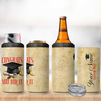 Personalized Graduation Gifts 4 in 1 Can Cooler Tumbler Custom Name Congrats You Did It Class Of 2025