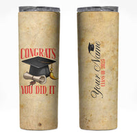 Personalized Graduation Gifts Skinny Tumbler Custom Name Congrats You Did It Class Of 2025