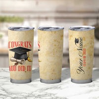 Personalized Graduation Gifts Tumbler Cup Custom Name Congrats You Did It Class Of 2025