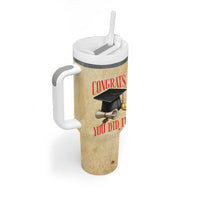 Personalized Graduation Gifts Tumbler With Handle Custom Name Congrats You Did It Class Of 2025