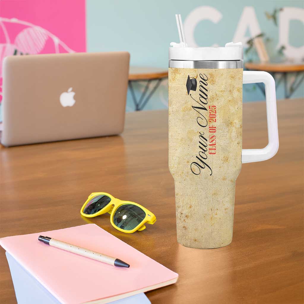 Personalized Graduation Gifts Tumbler With Handle Custom Name Congrats You Did It Class Of 2025