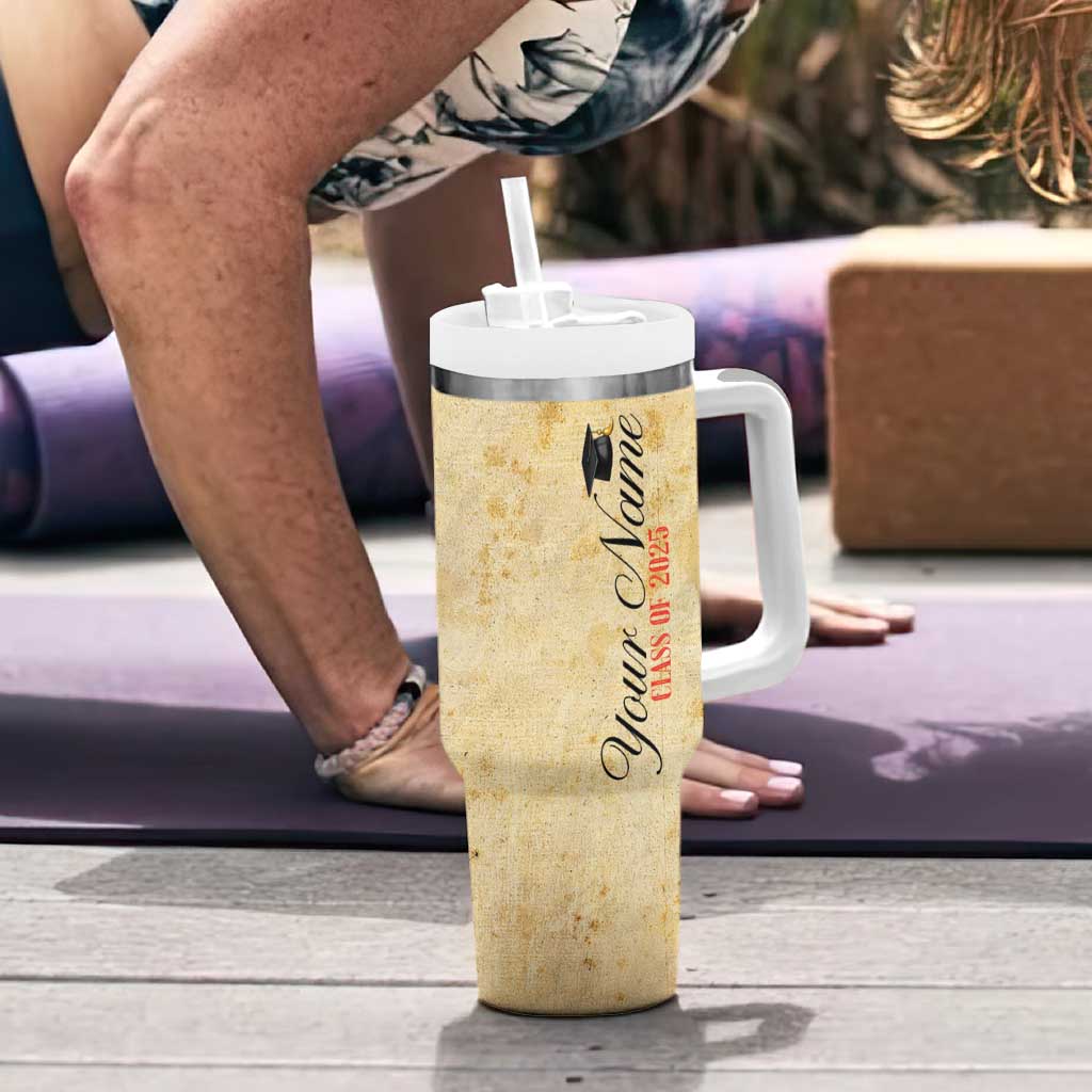 Personalized Graduation Gifts Tumbler With Handle Custom Name Congrats You Did It Class Of 2025