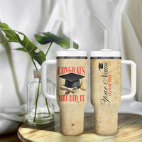 Personalized Graduation Gifts Tumbler With Handle Custom Name Congrats You Did It Class Of 2025