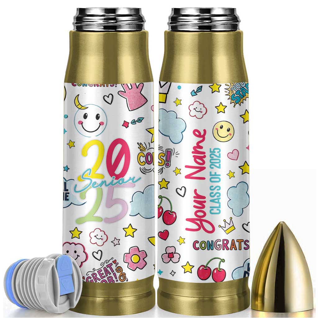 Personalized Graduation Gifts Bullet Tumbler Custom Name Cute Seniors Class Of 2025