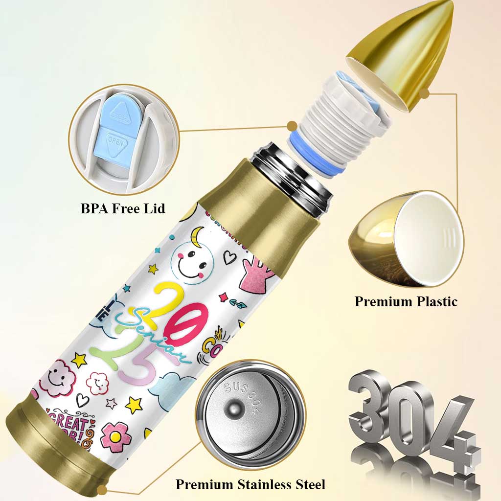 Personalized Graduation Gifts Bullet Tumbler Custom Name Cute Seniors Class Of 2025