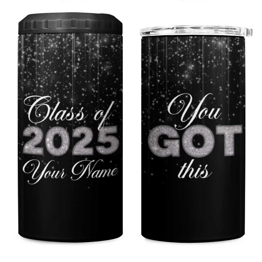 Personalized Graduation Gifts 4 in 1 Can Cooler Tumbler Custom Name Congrats You Got This Class Of 2025