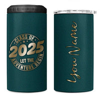 Personalized Graduation Gifts 4 in 1 Can Cooler Tumbler Custom Name Class Of 2025 Let The Adventure Begin