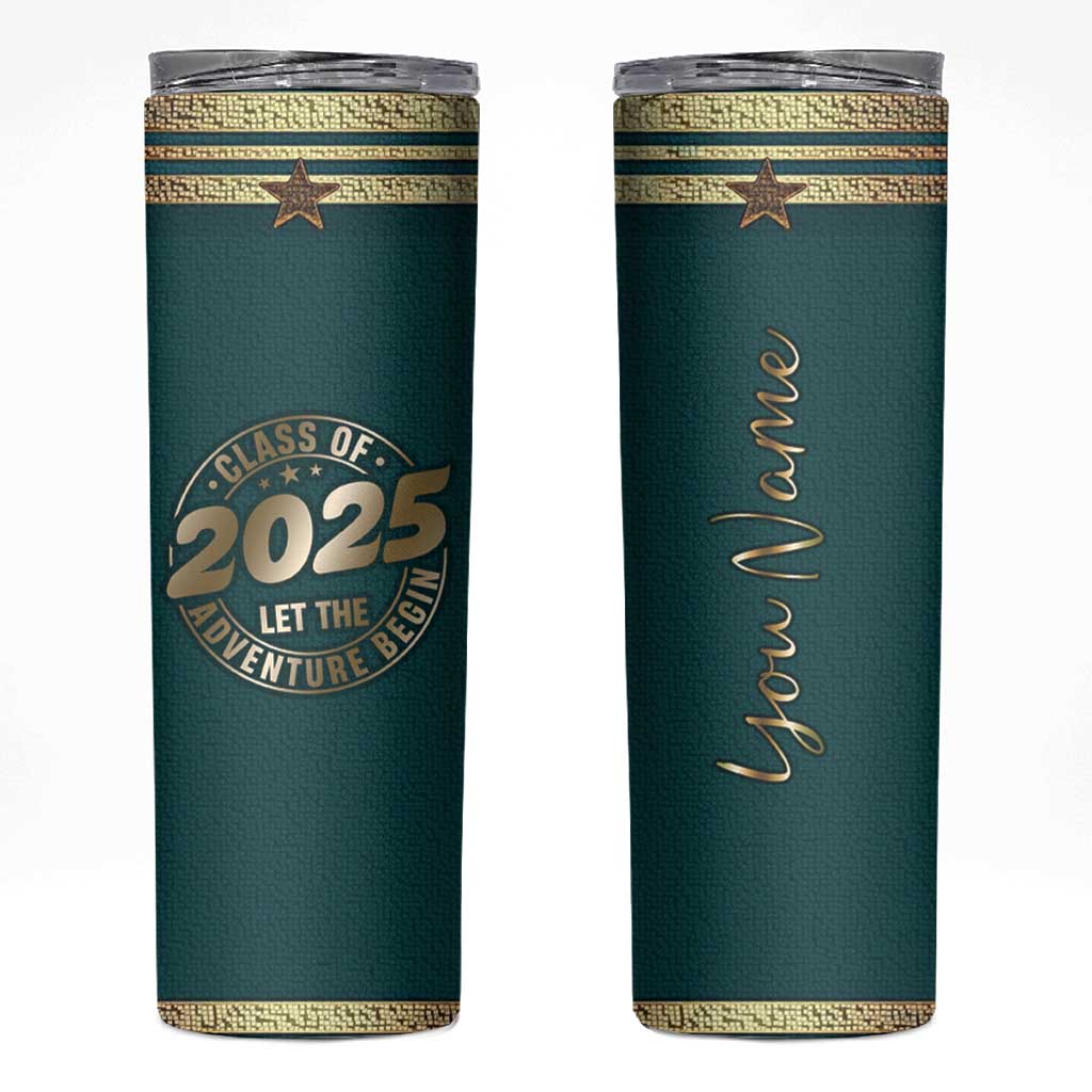 Personalized Graduation Gifts Skinny Tumbler Custom Name Class Of 2025 Let The Adventure Begin