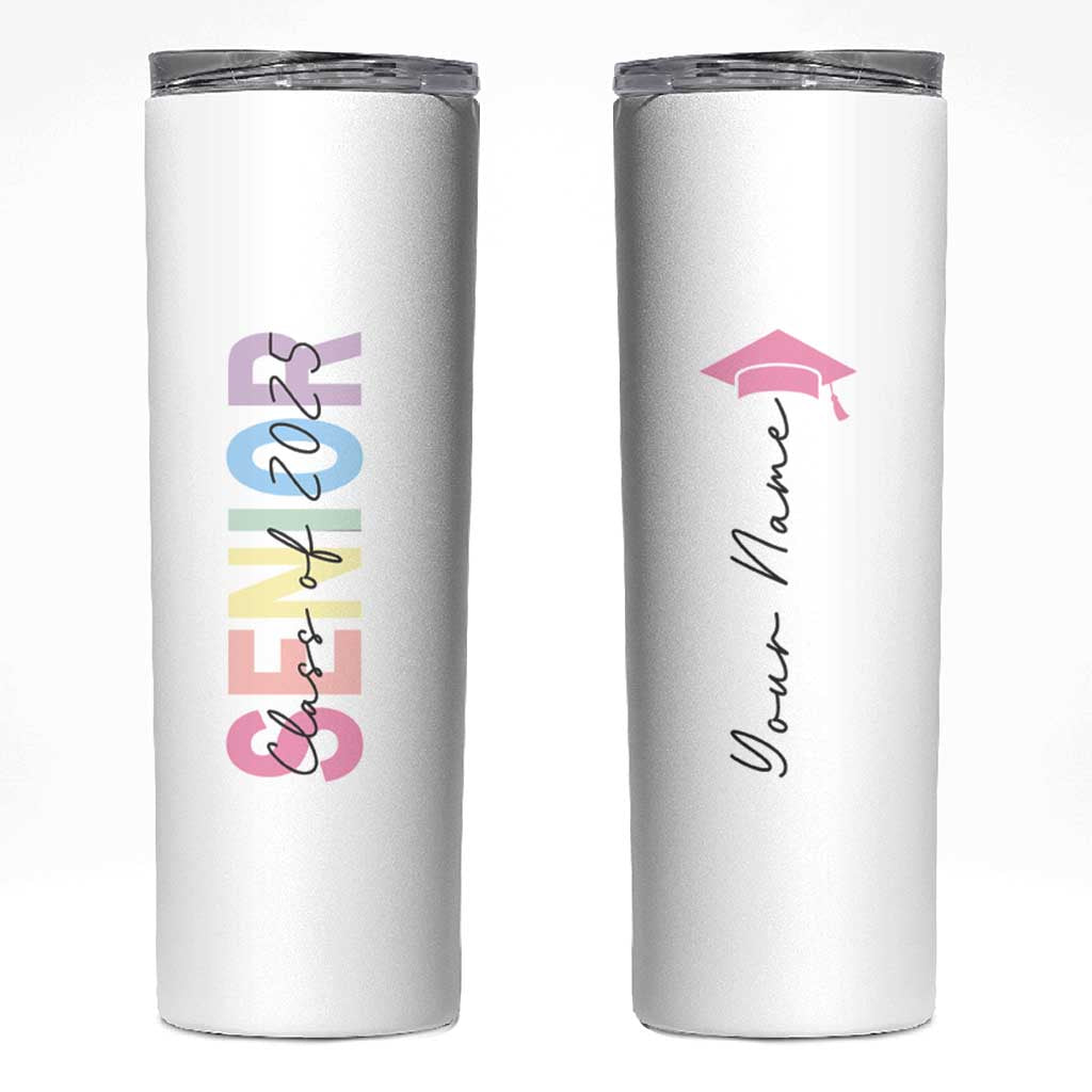 Personalized Graduation Gifts For Senior Skinny Tumbler Custom Name Class Of 2025