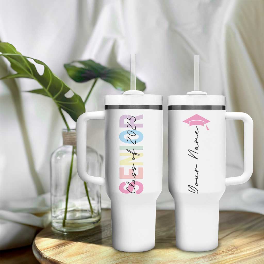 Personalized Graduation Gifts For Senior Tumbler With Handle Custom Name Class Of 2025