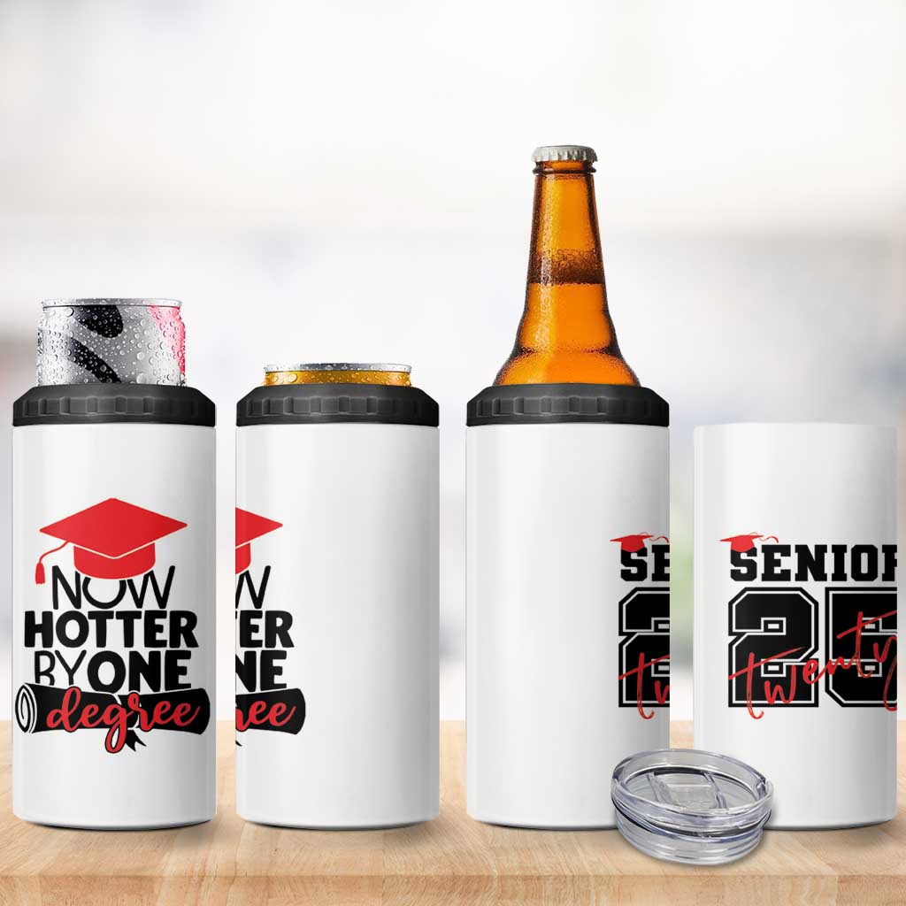 Funny Graduation Gifts 4 in 1 Can Cooler Tumbler Now Hotter By One Degree Retro