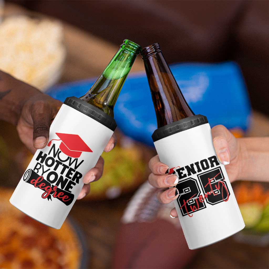 Funny Graduation Gifts 4 in 1 Can Cooler Tumbler Now Hotter By One Degree Retro
