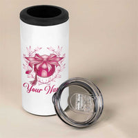 Personalized Graduation Gifts For Women 4 in 1 Can Cooler Tumbler Custom Name Coquette Bow Seniors Class Of 2025