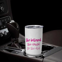 Graduation Gifts For Women Tumbler Cup She Believed She Could So She Did Seniors Class Of 2025 Coquette Bow
