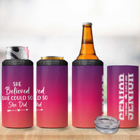 Personalized Graduation Gifts For Her 4 in 1 Can Cooler Tumbler Custom Name She Believed She Could So She Did Seniors Class Of 2025