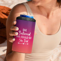 Personalized Graduation Gifts For Her 4 in 1 Can Cooler Tumbler Custom Name She Believed She Could So She Did Seniors Class Of 2025