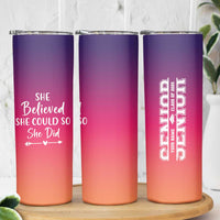 Personalized Graduation Gifts For Her Skinny Tumbler Custom Name She Believed She Could So She Did Seniors Class Of 2025