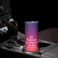 Personalized Graduation Gifts For Her Skinny Tumbler Custom Name She Believed She Could So She Did Seniors Class Of 2025