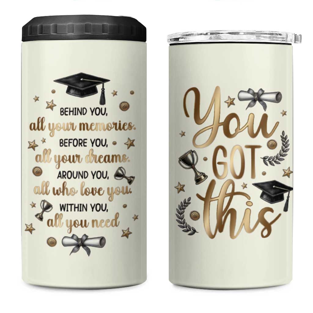 Graduation Gifts 4 in 1 Can Cooler Tumbler Congrats You Did It Class Of 2025