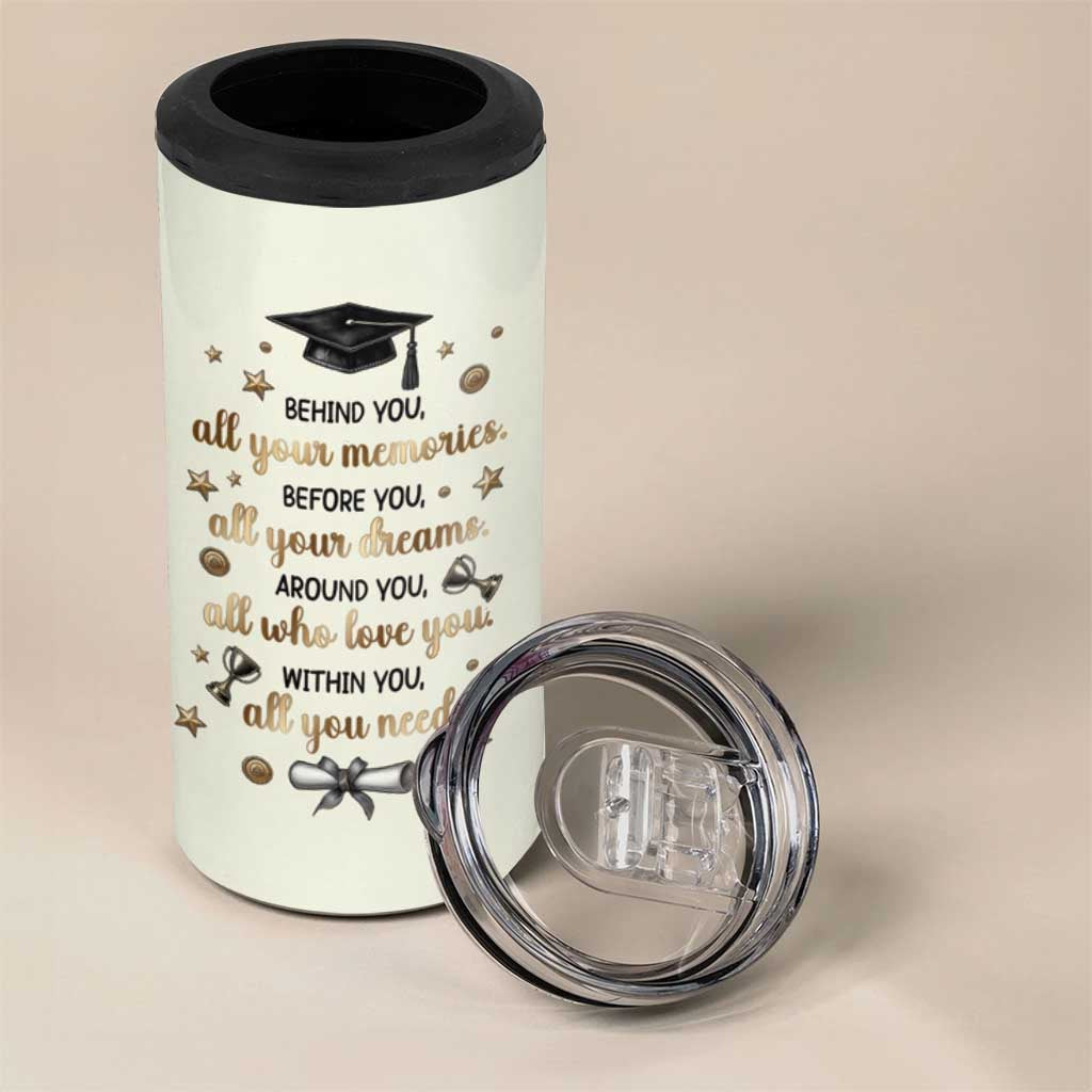 Graduation Gifts 4 in 1 Can Cooler Tumbler Congrats You Did It Class Of 2025