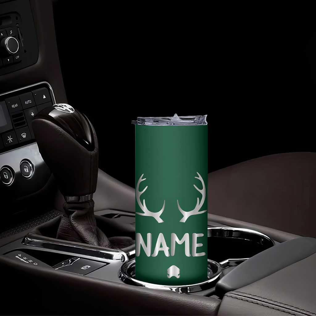 Personalized Hunting Skinny Tumbler Custom Name Reindeer Season Christmas - Wonder Print Shop