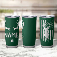 Personalized Hunting Tumbler Cup Custom Name Reindeer Season Christmas - Wonder Print Shop