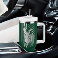Personalized Hunting Tumbler With Handle Custom Name Reindeer Season Christmas - Wonder Print Shop