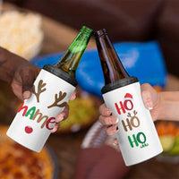Personalized Christmas 4 in 1 Can Cooler Tumbler Custom Name Ho Ho Ho Santa Reindeer Elf - Wonder Print Shop