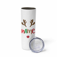 Personalized Christmas Skinny Tumbler Custom Name Ho Ho Ho Santa Reindeer Elf - Wonder Print Shop
