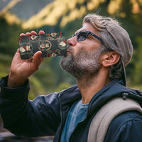 Christmas Cat 4 in 1 Can Cooler Tumbler Vintage Kitten Victorian Royal Holly Wreath - Wonder Print Shop