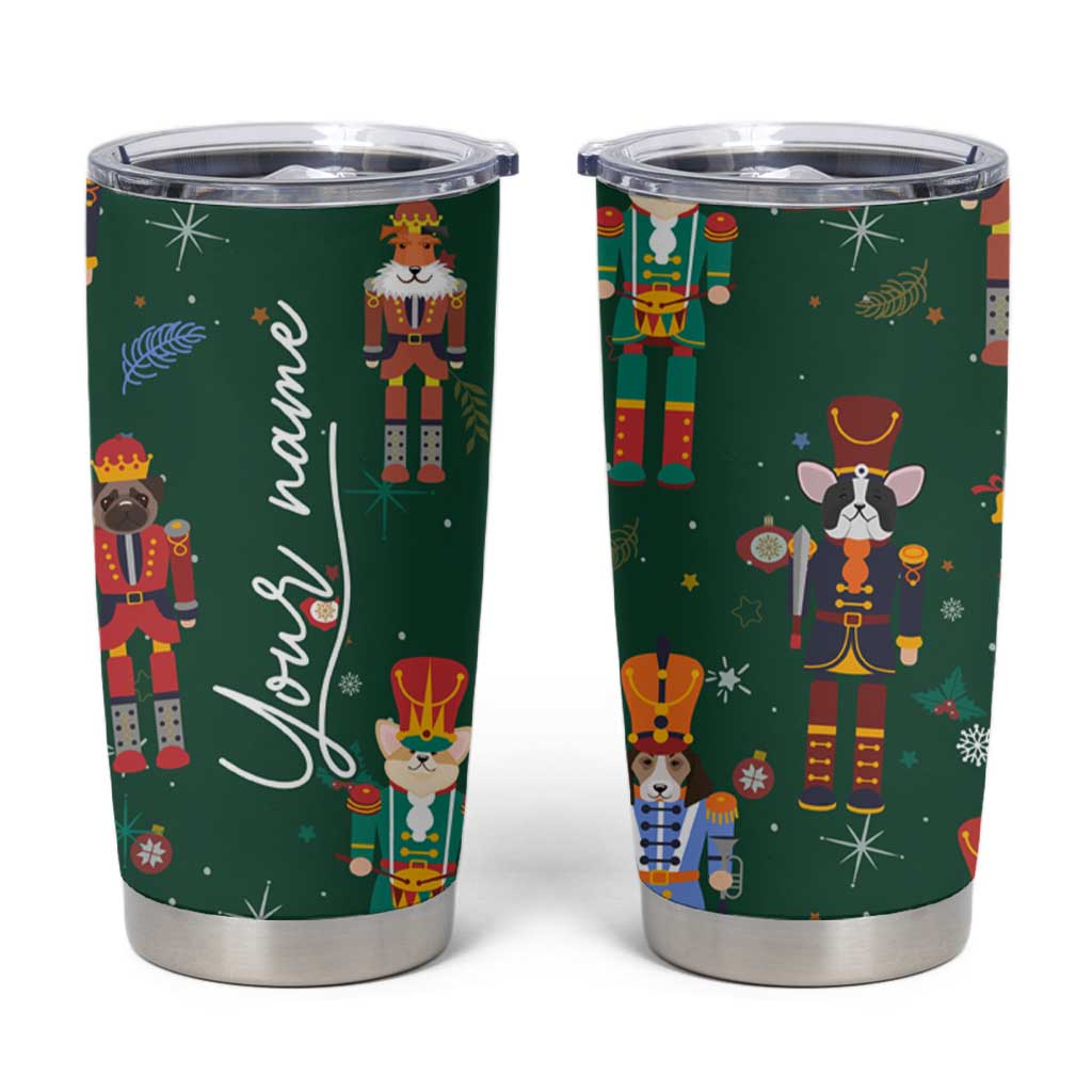 Personalized Christmas Nutcracker Tumbler Cup Custom Name Funny Nutcracker Dog - Wonder Print Shop