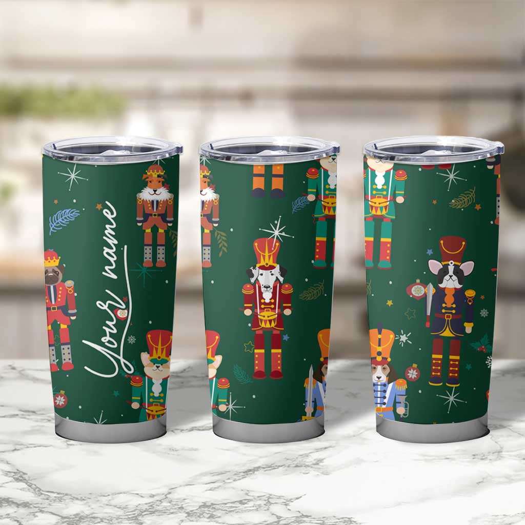 Personalized Christmas Nutcracker Tumbler Cup Custom Name Funny Nutcracker Dog - Wonder Print Shop