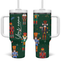 Personalized Christmas Nutcracker Tumbler With Handle Custom Name Funny Nutcracker Dog - Wonder Print Shop