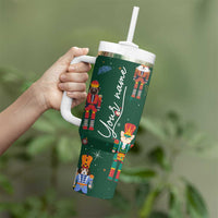 Personalized Christmas Nutcracker Tumbler With Handle Custom Name Funny Nutcracker Dog - Wonder Print Shop