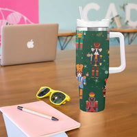 Personalized Christmas Nutcracker Tumbler With Handle Custom Name Funny Nutcracker Dog - Wonder Print Shop