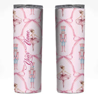 Personalized Christmas Nutcracker Ballerina Skinny Tumbler Custom Name Coquette Ballet Nutcracker - Wonder Print Shop