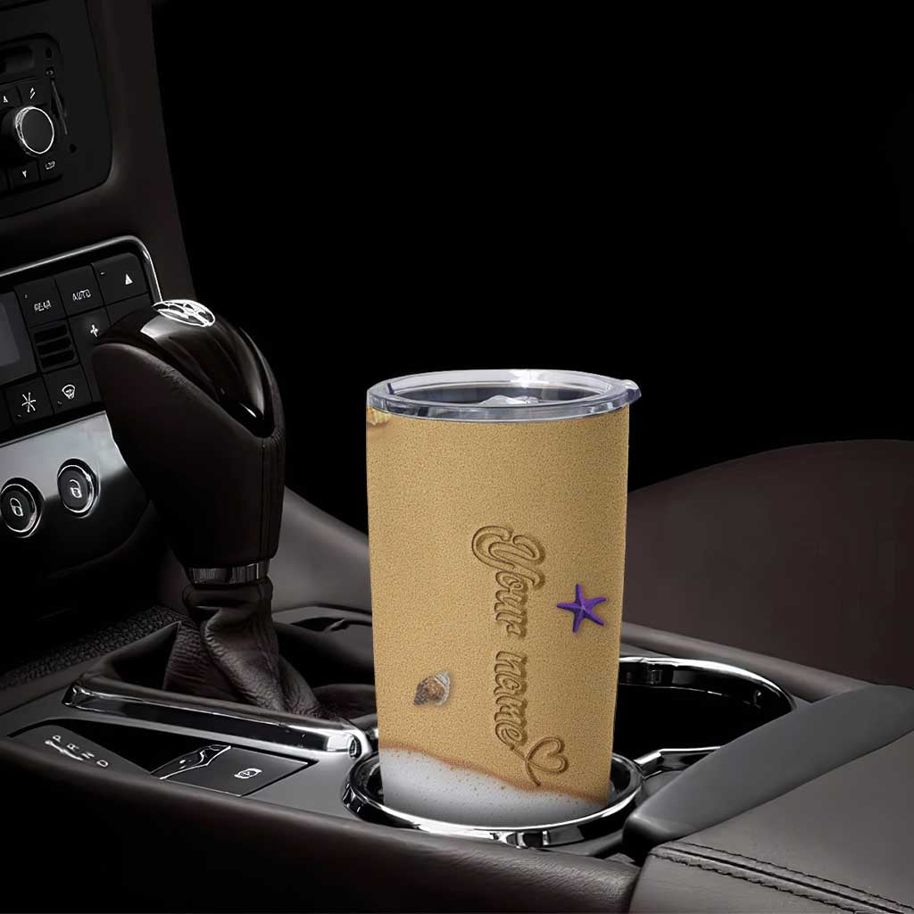 Personalized Beach Tumbler Cup Custom Name Beach Trip Vacation - Wonder Print Shop