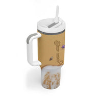Personalized Beach Tumbler With Handle Custom Name Beach Trip Vacation - Wonder Print Shop