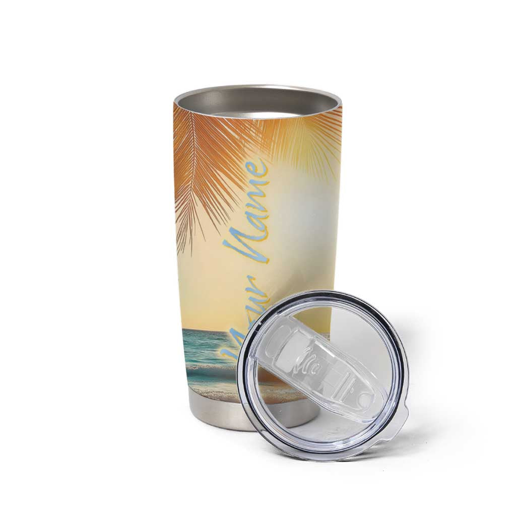 Personalized Beach Tumbler Cup Custom Name Life Is Better At Beach Trip Vacation - Wonder Print Shop