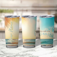 Personalized Beach Tumbler Cup Custom Name Life Is Better At Beach Trip Vacation - Wonder Print Shop