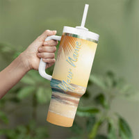 Personalized Beach Tumbler With Handle Custom Name Life Is Better At Beach Trip Vacation - Wonder Print Shop