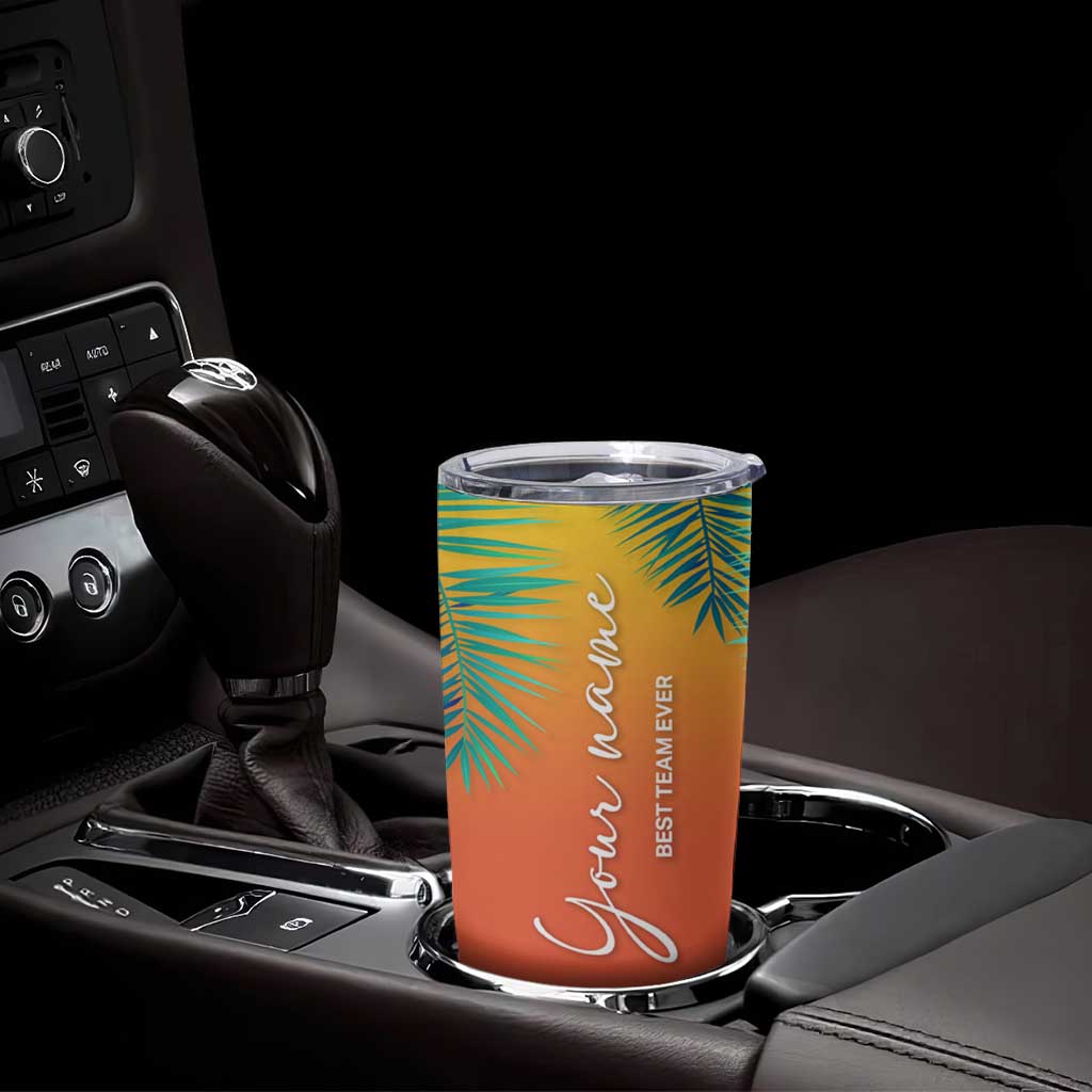 Personalized Beach Trip Vacation Tumbler Cup Custom Name Best Team Ever Teambuilding - Wonder Print Shop