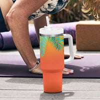 Personalized Beach Trip Vacation Tumbler With Handle Custom Name Best Team Ever Teambuilding - Wonder Print Shop