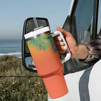 Personalized Beach Trip Vacation Tumbler With Handle Custom Name Best Team Ever Teambuilding - Wonder Print Shop