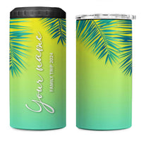 Personalized Beach Trip Vacation 4 in 1 Can Cooler Tumbler Custom Name Family Trip 2024 - Wonder Print Shop